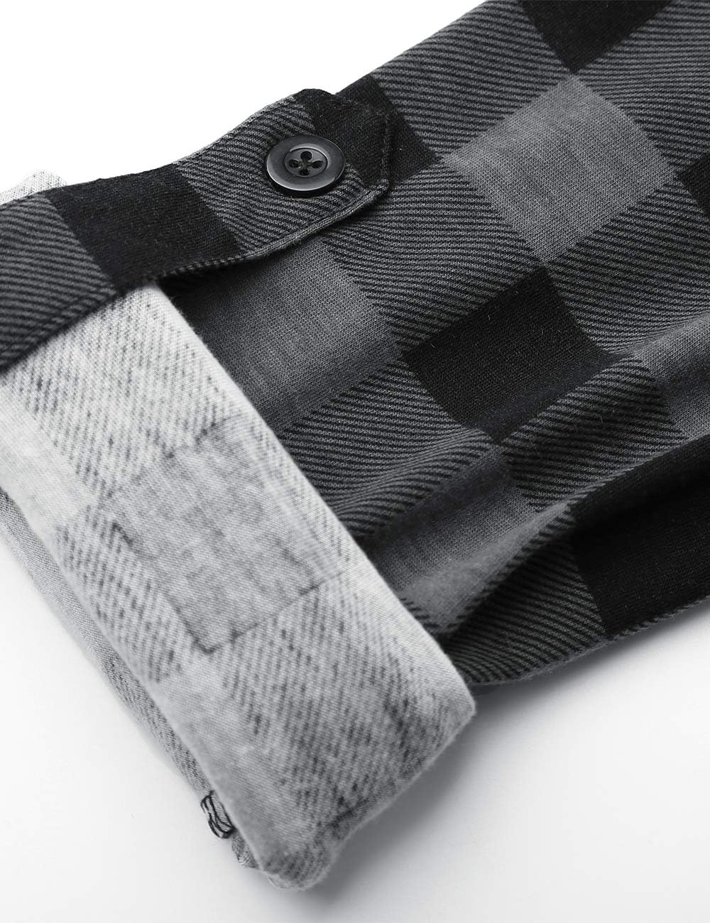 DJT Womens Soft Stretchy Knit Plaid Shirts Roll up Long Sleeve Collared Button down Blouses Tops