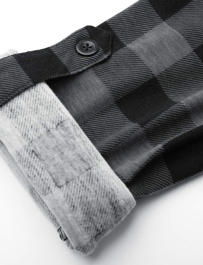 DJT Womens Soft Stretchy Knit Plaid Shirts Roll up Long Sleeve Collared Button down Blouses Tops