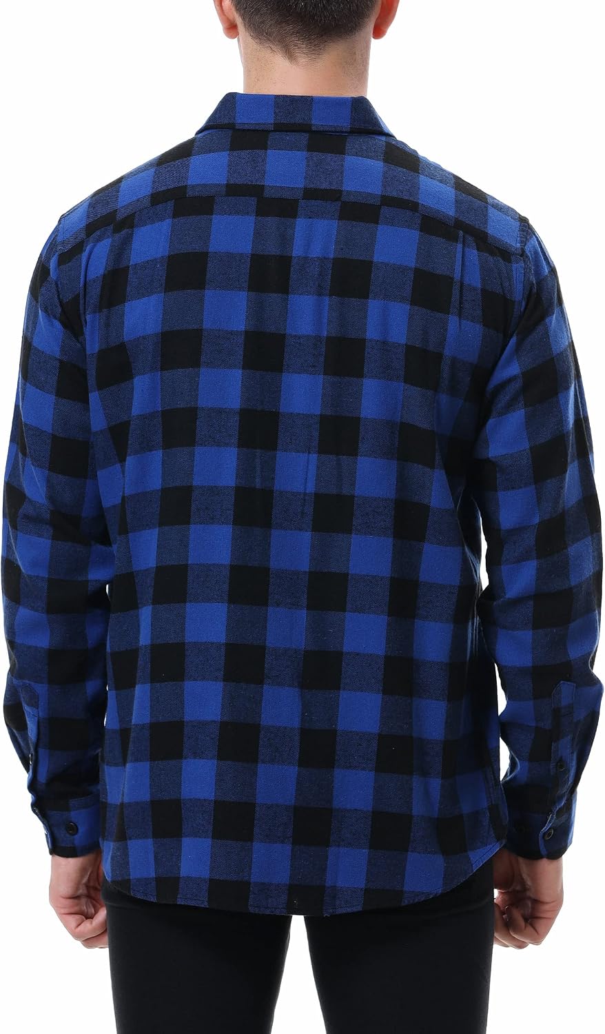 Mens Button down Regular Fit Long Sleeve Casual Flannel Shirts | Soft Washed Cotton Blend,Dual Buttoned Storage Pockets,Multi-Season Wear,Washable,Nice Present for Male Relatives