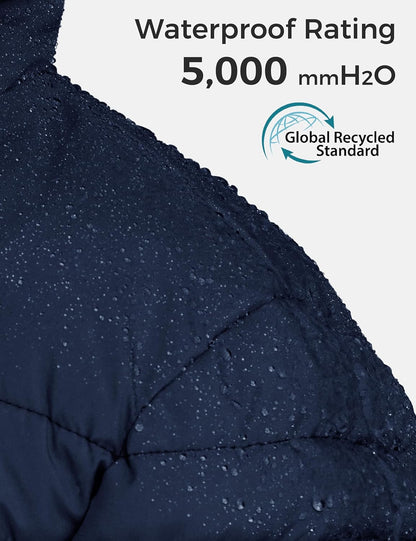 Girls' Long Winter Coat Waterproof Warm Puffer Jacket Hooded Parka | 5000Mm Waterproof, Hood with Removable Faux Fur, Machine Washable, Windproof, for Daily, Snow, School, Outdoor